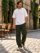 Firmin | Pantalon Homme en Velours Côtelé Jambe Droite Taille Élastique - vue 9