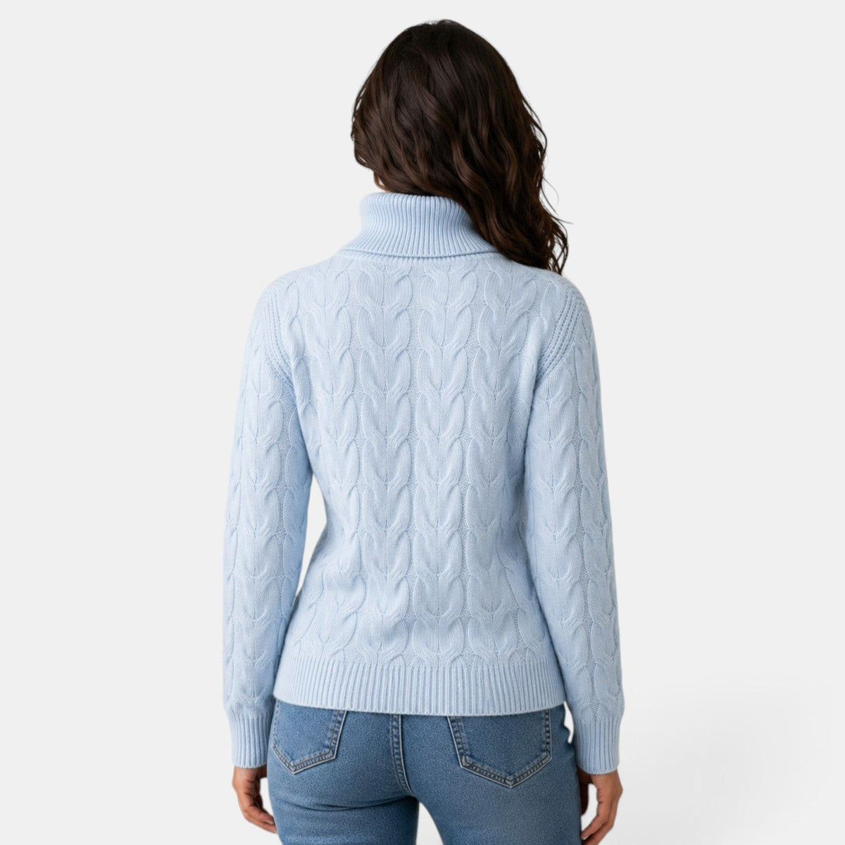 Florence | Pull Col Roulé Femme en Maille Torsadée Chaude d'Hiver - vue 3