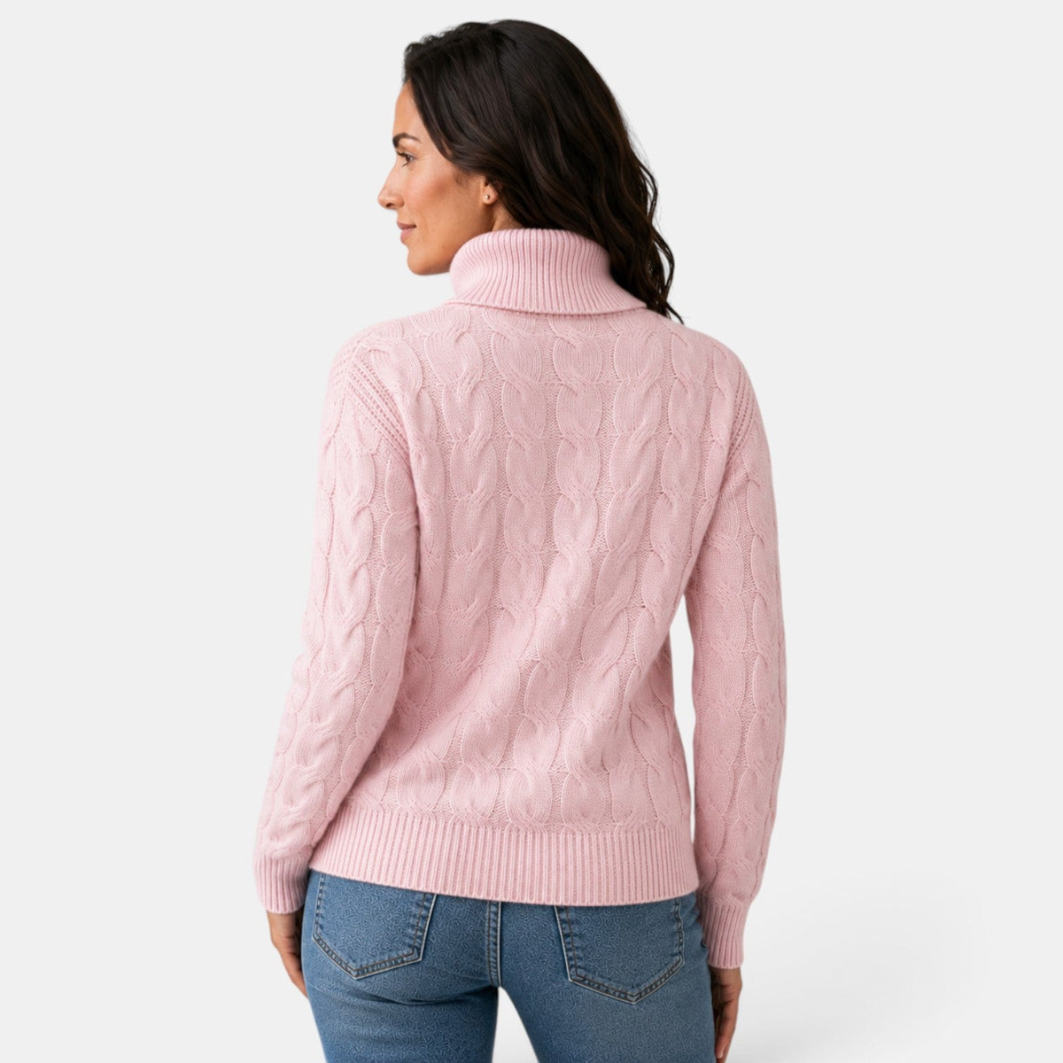 Florence | Pull Col Roulé Femme en Maille Torsadée Chaude d'Hiver - vue 6