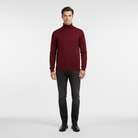 Florian | Pull Col Roulé Homme Coupe Droite au Toucher Cachemire - Rouge