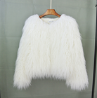 Françoise | Veste Courte en Fausse Fourrure à Poils Longs Femme - Blanc