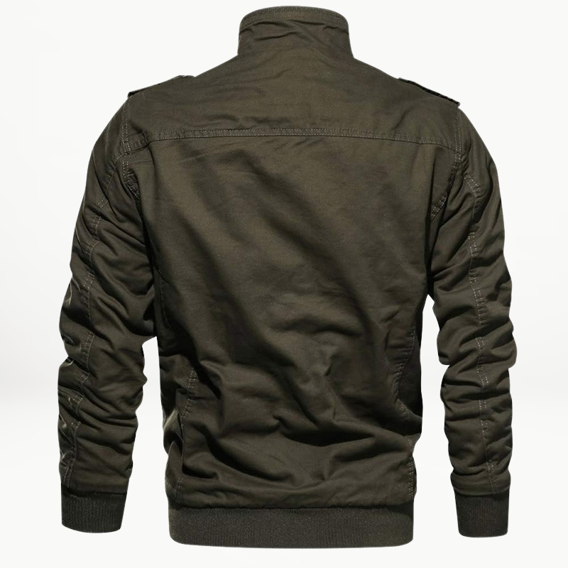 Gérard | Blouson Utilitaire Homme Doublé Sherpa à Col Montant - Vert armée