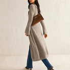 Ghislaine | Gilet Long en Maille Col V Boutonné Femme - vue 10