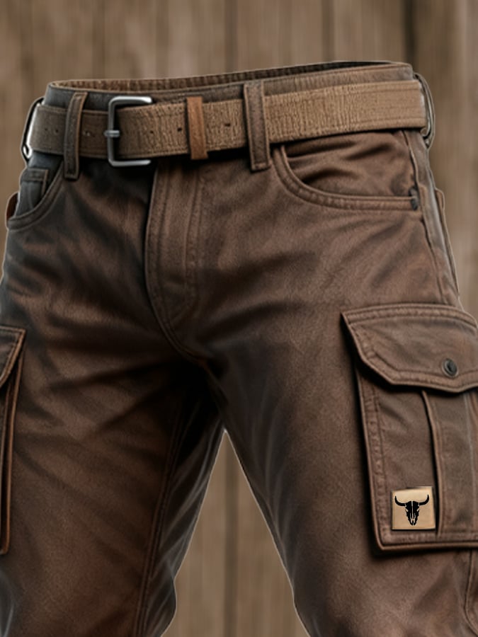 Grégoire | Pantalon Cargo Homme Épais Multipoches Coupe Droite - vue 5