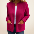 Ines Paris | Gilet zippé femme maille chaude à poches – Grande taille