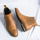 Hippolyte | Bottines Chelsea Homme Aspect Nubuck à Enfiler et Semelle Crantée - Camel