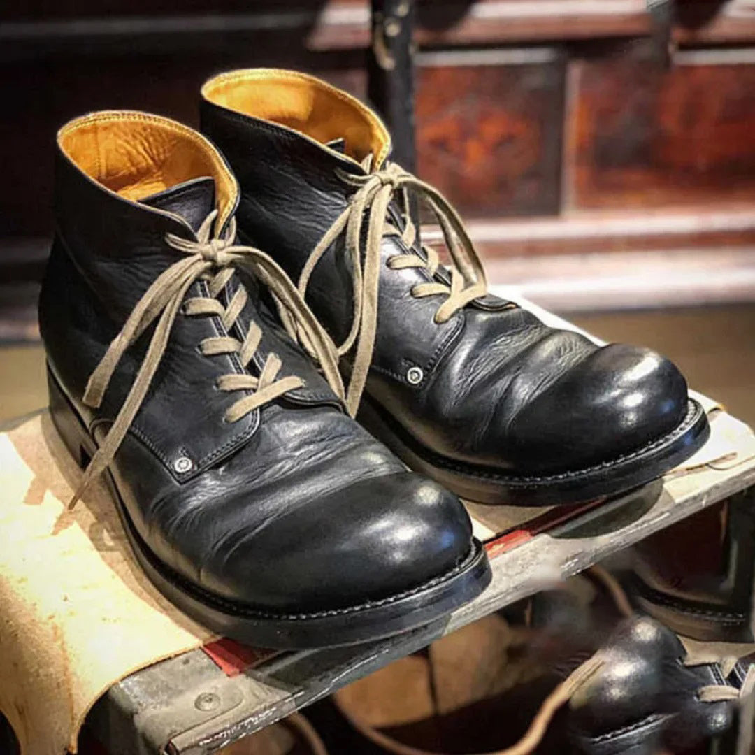Honoré | Bottines Homme Classiques Effet Cuir à Lacets et Semelle Antidérapante - vue 5