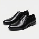 Hubert | Derbies Homme Effet Cuir Lisse à Lacets et Bout Rond - Noir