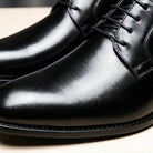 Hubert | Derbies Homme Effet Cuir Lisse à Lacets et Bout Rond - vue 2