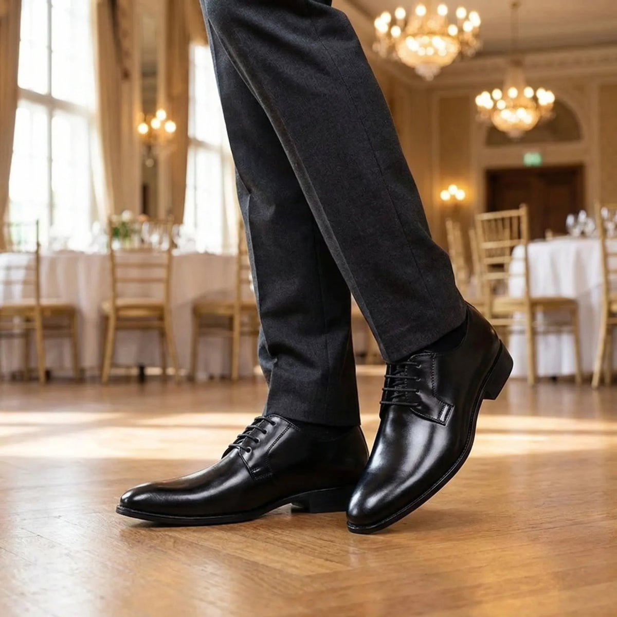 Hubert | Derbies Homme Effet Cuir Lisse à Lacets et Bout Rond - vue 4