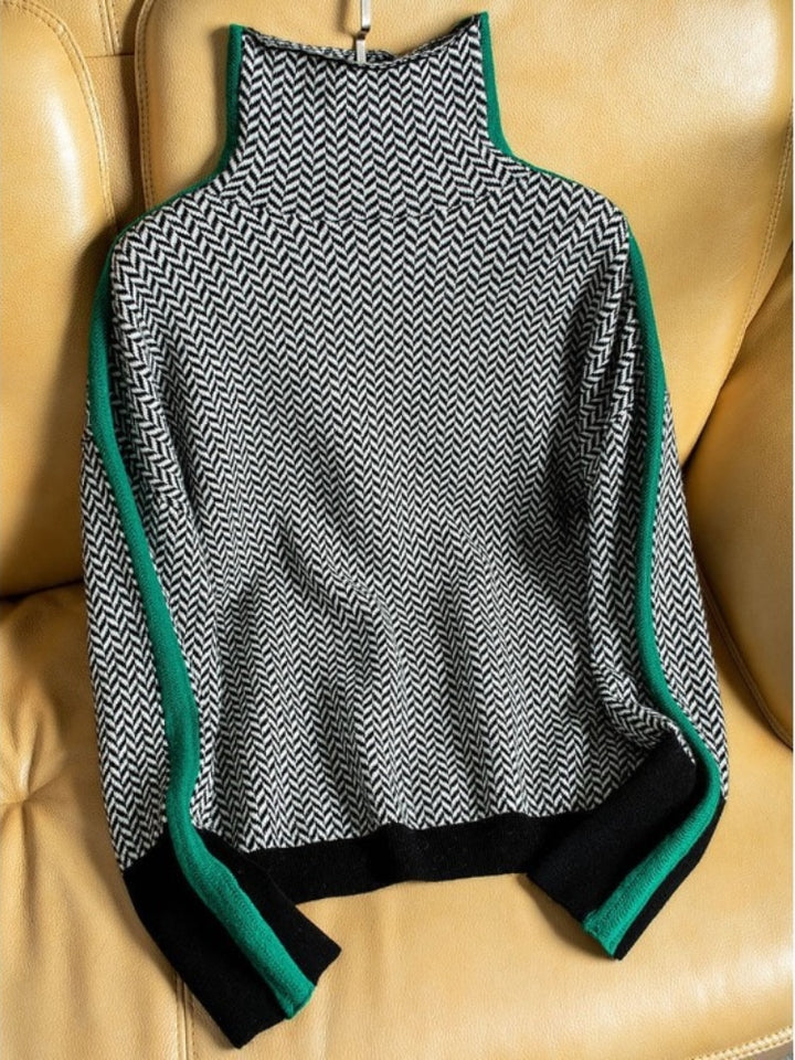 Isabeau | Pull Col Roulé Femme Toucher Cachemire en Maille Douce - vue 5