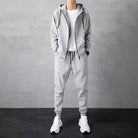 Joachim | Ensemble Survêtement Homme Veste Zippée à Capuche et Jogging Texturé - Gris