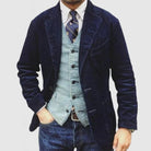 Lancelot | Ensemble Homme Veste et Gilet en Velours Côtelé Style Vintage - vue 5