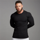 Lazare | Pull Col Rond Homme en Maille Côtelée Ajustée - Noir