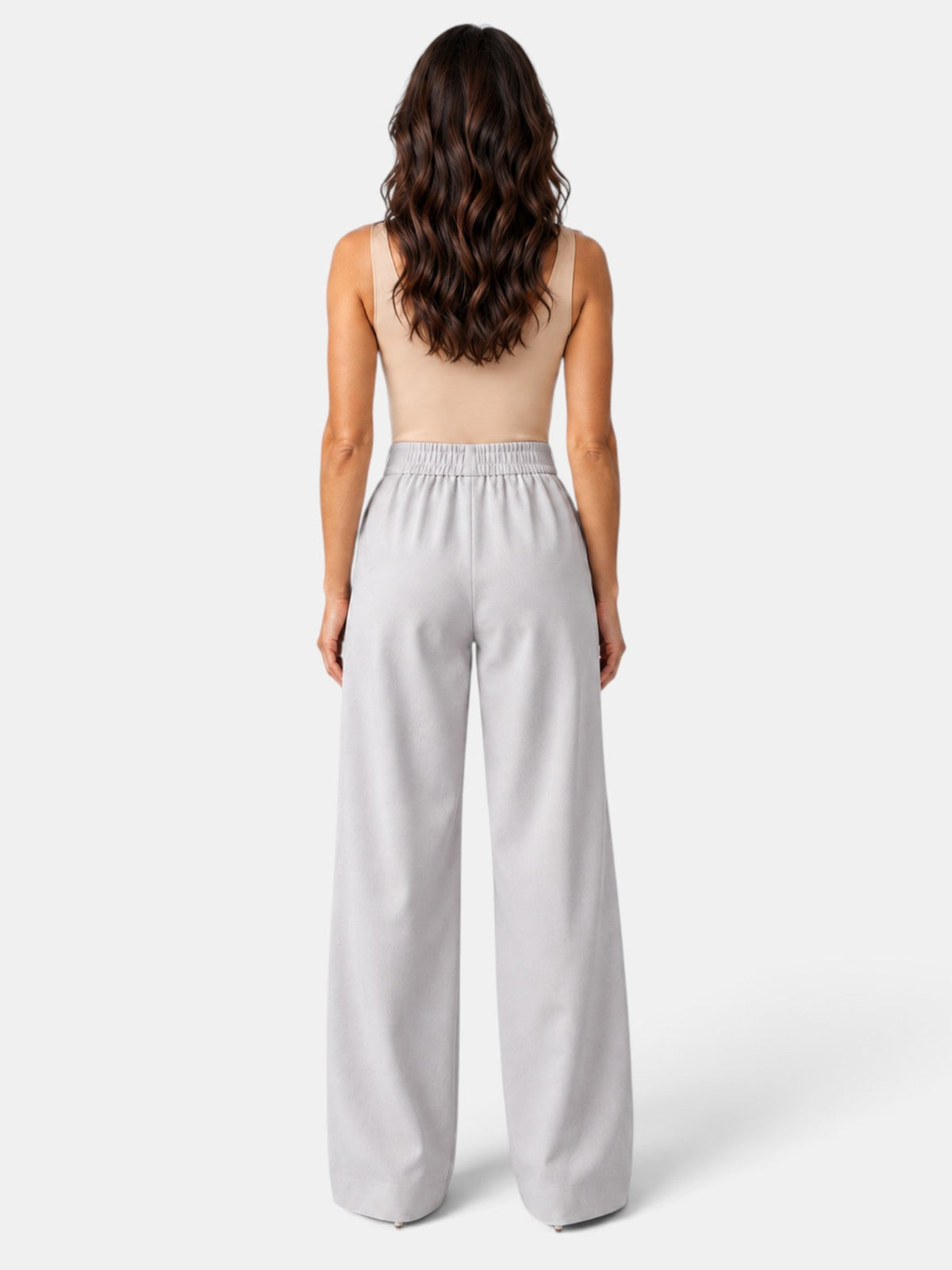 Liliane | Pantalon Femme Jambe Large à Taille Élastique Confortable - vue 8
