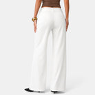 Lison | Pantalon Habillé Femme Large à Taille Haute et Double Bouton - vue 9