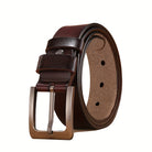 Lucien | Ceinture Homme Effet Cuir Classique à Boucle Ardillon - Marron