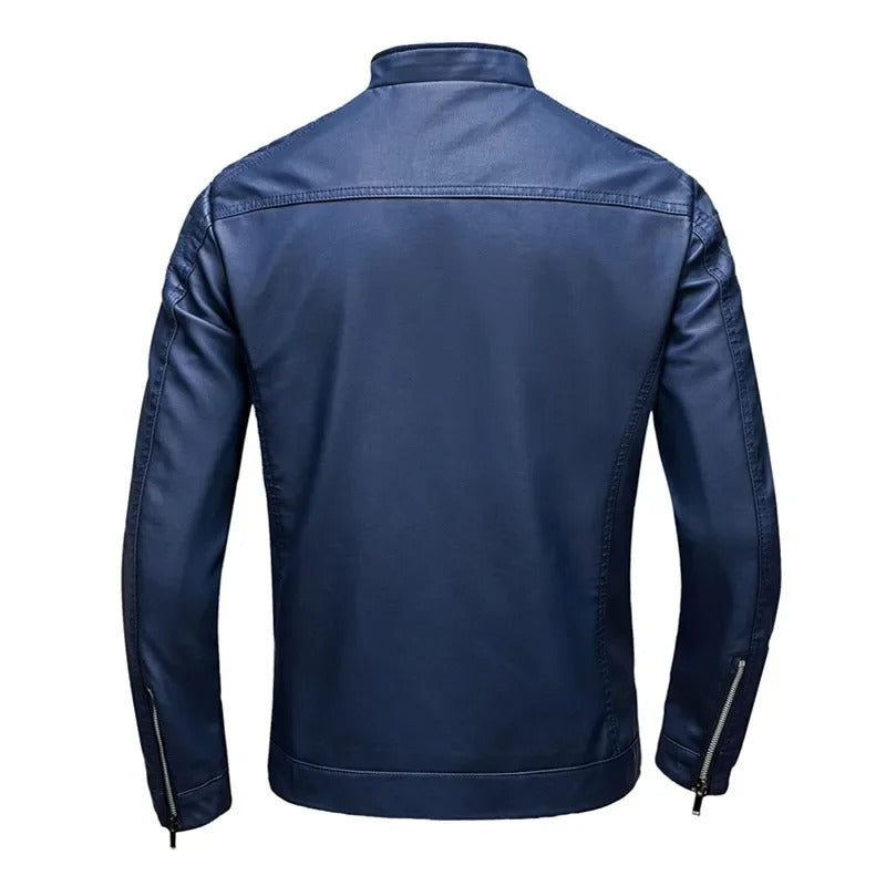 Veste homme col montant zippée, poches à glissière