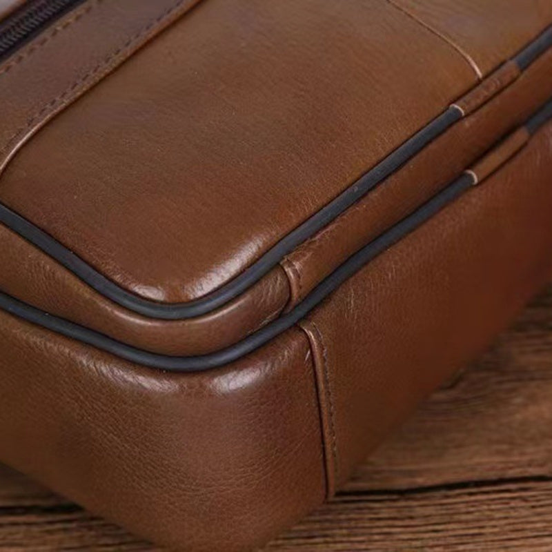 Marcel | Sacoche Bandoulière Homme Effet Cuir Grainé Multi-Poches - vue 8