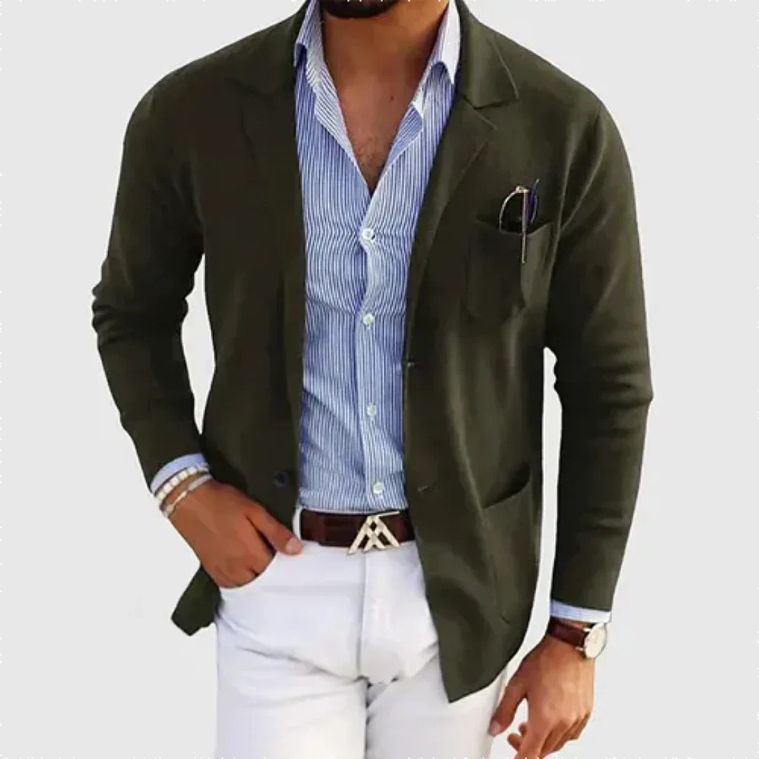 Maxence | Blazer Homme Chaud Doublé Coupe Fluide Élégante et Décontractée - Vert
