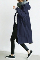 Ines Paris | Trench imperméable femme à capuche coupe longue