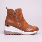 Mireille | Bottines Compensées Femme Aspect Daim à Zip et Semelle Confort - vue 10