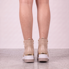 Mireille | Bottines Compensées Femme Aspect Daim à Zip et Semelle Confort - vue 3