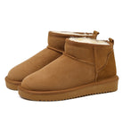 Nadège | Bottines d'Hiver Femme Fourrées Aspect Suédine - Marron