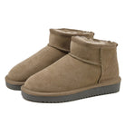 Nadège | Bottines d'Hiver Femme Fourrées Aspect Suédine - Beige