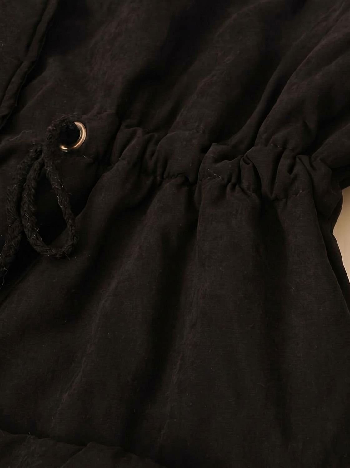 Noémie | Parka Mi-Longue Femme à Col Fausse Fourrure et Taille Coulissée - vue 7