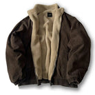 Octave | Blouson Zippé Doublé Polaire Col Montant Homme - Marron