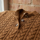 Olympe | Pull Torsadé Col Montant Boutonné Toucher Cachemire Femme - vue 5