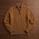 Olympe | Pull Torsadé Col Montant Boutonné Toucher Cachemire Femme - vue 6