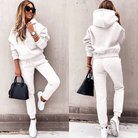 Oriane | Ensemble Jogging Femme Chaud Sweat à Capuche et Pantalon - Blanc