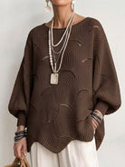 Ines Paris | Pull femme maille ajourée motif ondulé