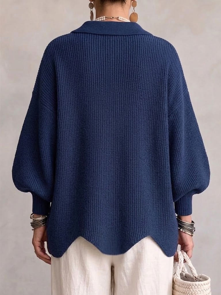 Ines Paris | Cardigan oversize femme gros boutons dorés
