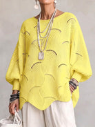 Ines Paris | Pull femme maille ajourée motif ondulé