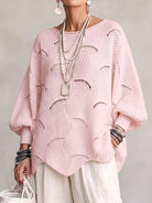 Ines Paris | Pull femme maille ajourée motif ondulé
