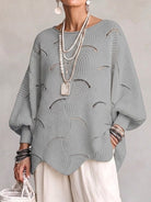 Ines Paris | Pull femme maille ajourée motif ondulé