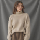 Ines Paris | Pull Col Roulé Oversize Femme Toucher Cachemire