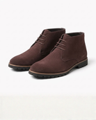 Pascal | Bottines Chukka Homme à Lacets Aspect Daim et Semelle Crantée - Marron