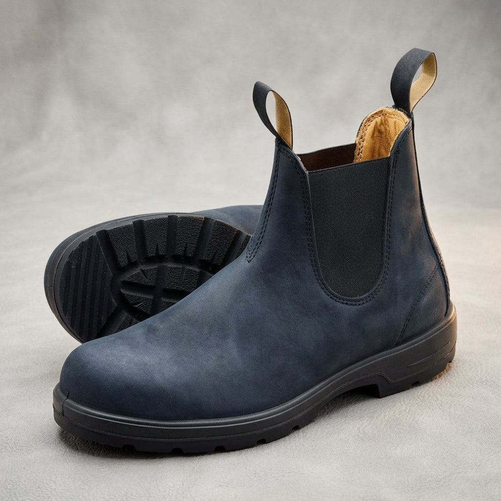 Pascale | Bottines Chelsea Femme Effet Cuir à Élastiques et Semelle Crantée - vue 7
