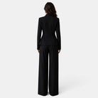 Perrine | Tailleur Pantalon Femme Blazer Cintré Col Châle et Pantalon Large - vue 3