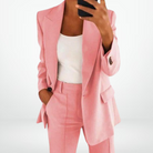 Prune | Ensemble Femme Blazer Oversize et Pantalon Droit - Rose