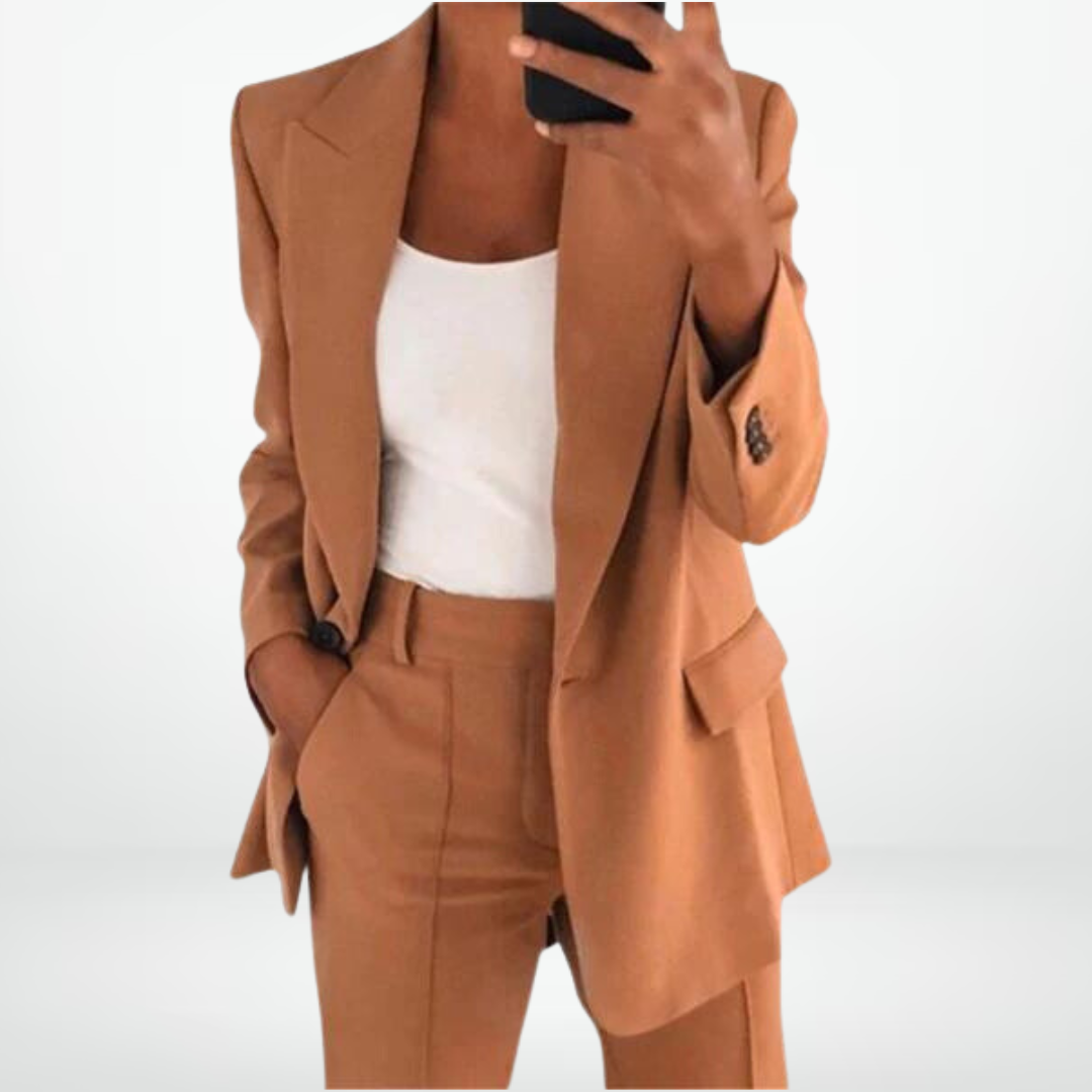 Prune | Ensemble Femme Blazer Oversize et Pantalon Droit - Kaki