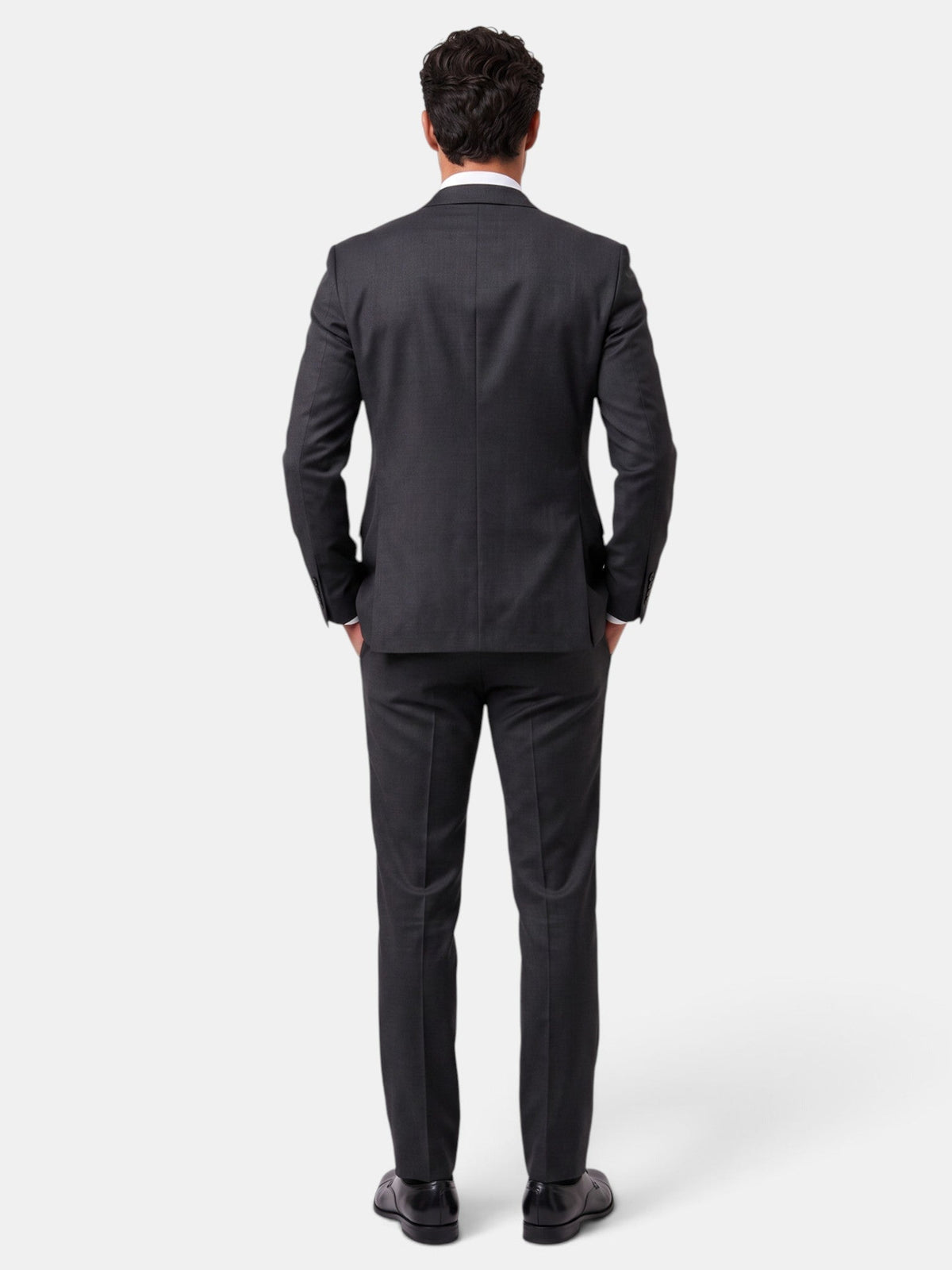 Raoul | Costume Homme Noir Coupe Ajustée Veste Deux Boutons et Pantalon - vue 3