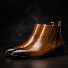 Raymond | Chelsea Boots Homme Effet Cuir Embossé Façon Croco - vue 3