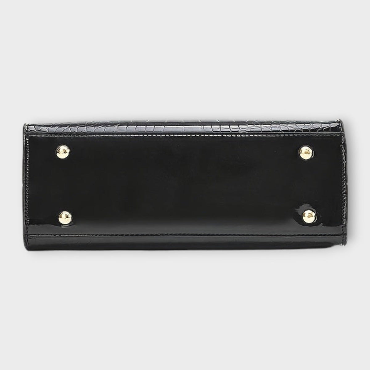 Séverine | Sac à Main Femme Effet Croco Verni à Double Anse - vue 4
