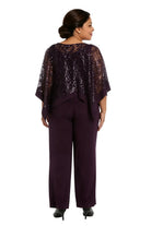Ines Paris | Ensemble cape à paillettes et pantalon femme cérémonie, grande taille