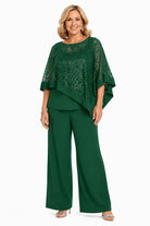 Ines Paris | Ensemble cape à paillettes et pantalon femme cérémonie, grande taille
